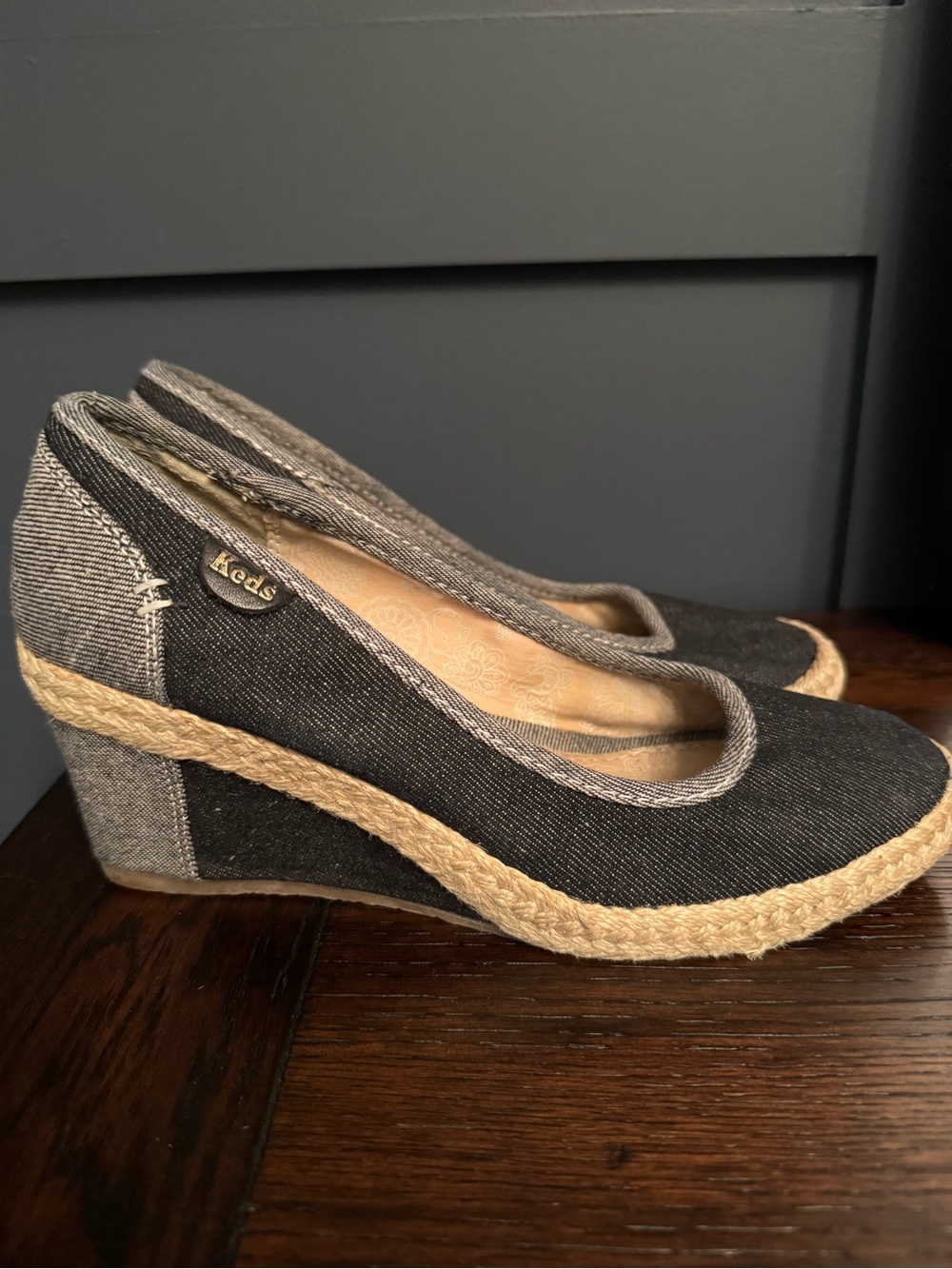 Keds Denim Espadrille Wedge Sneakers